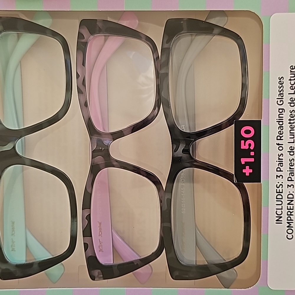NWT BETSEY JOHNSON READING GLASSES + 150 👓 - Picture 10 of 11